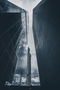 Low angle view of modern building against sky