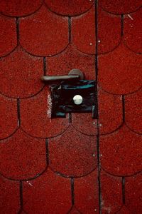 Full frame shot of red brick wall