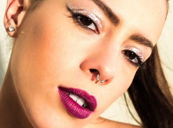 Close-up portrait of woman