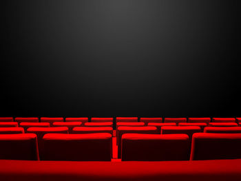 Empty chairs in the dark