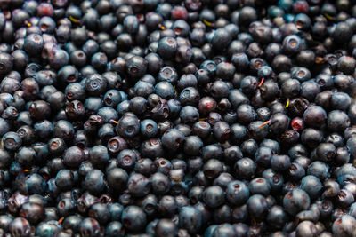 Full frame shot of blueberries