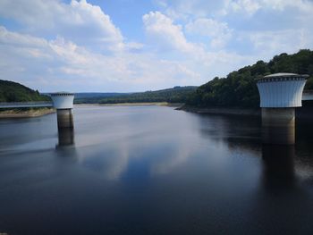 Scenic view of river against sky