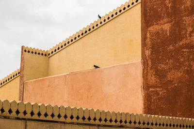 Low angle view of wall of building