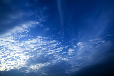Low angle view of cloudy sky