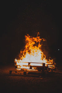 View of fire crackers at night