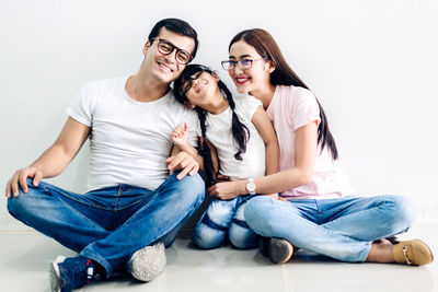 Young couple smiling