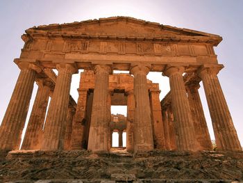 Low angle view of historical building against clear sky