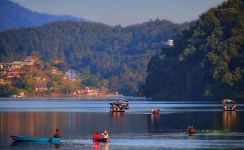 Scenic view of lake against mountain