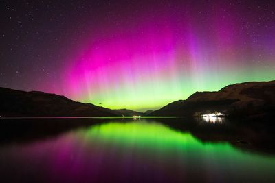 Scenic view of star field against star field