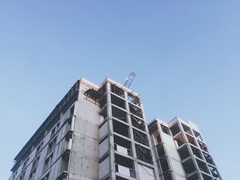 Low angle view of building against clear sky