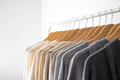 Low angle view of clothes hanging on fence