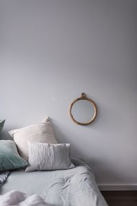 White bed in bedroom