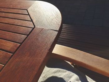 Close-up of chair on table