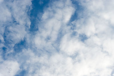 Low angle view of clouds in sky