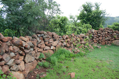 Stack of stones on rocks