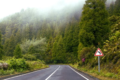 Road passing through country road