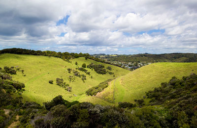 Scenic view of landscape against sky