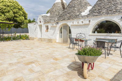 Trulli of the itria valley. farmhouses. details in the sky. puglia, italy.