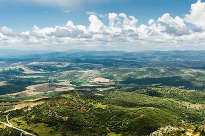 Aerial view of landscape against sky