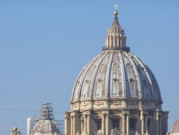 Low angle view of church against clear sky