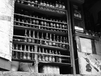 Low angle view of brick wall