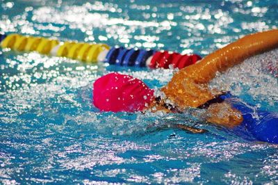 Swimmer in pool