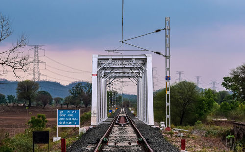 View of railroad tracks against sky