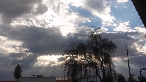 Low angle view of cloudy sky