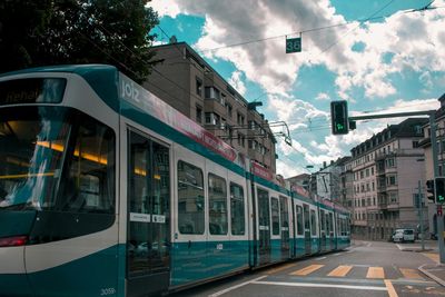 Cars on road in city