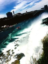 Scenic view of river against sky