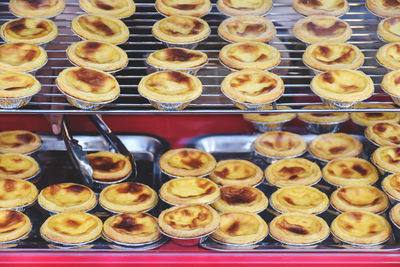 High angle view of food on table