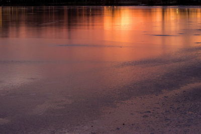 Reflection of sky in water