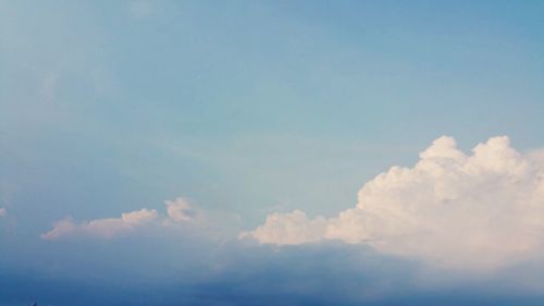 Low angle view of cloudy sky