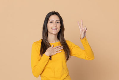 Portrait of a smiling young woman