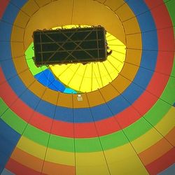 Multi colored hot air balloon