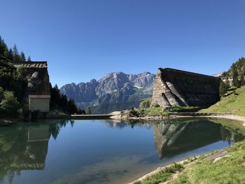 Reflection of mountain in lake