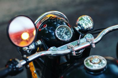 Close-up of motorcycle