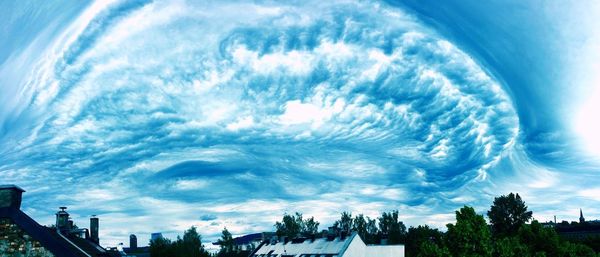 Low angle view of buildings against sky