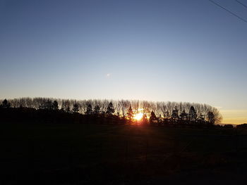 Scenic view of landscape at sunset