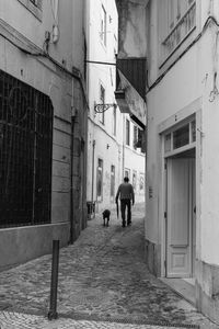 Alley along buildings