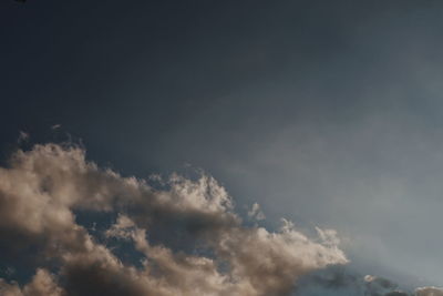 Low angle view of clouds in sky