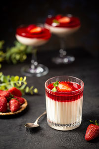 Close-up of dessert on table