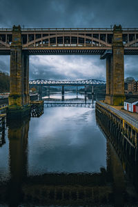 Bridge over river against sky