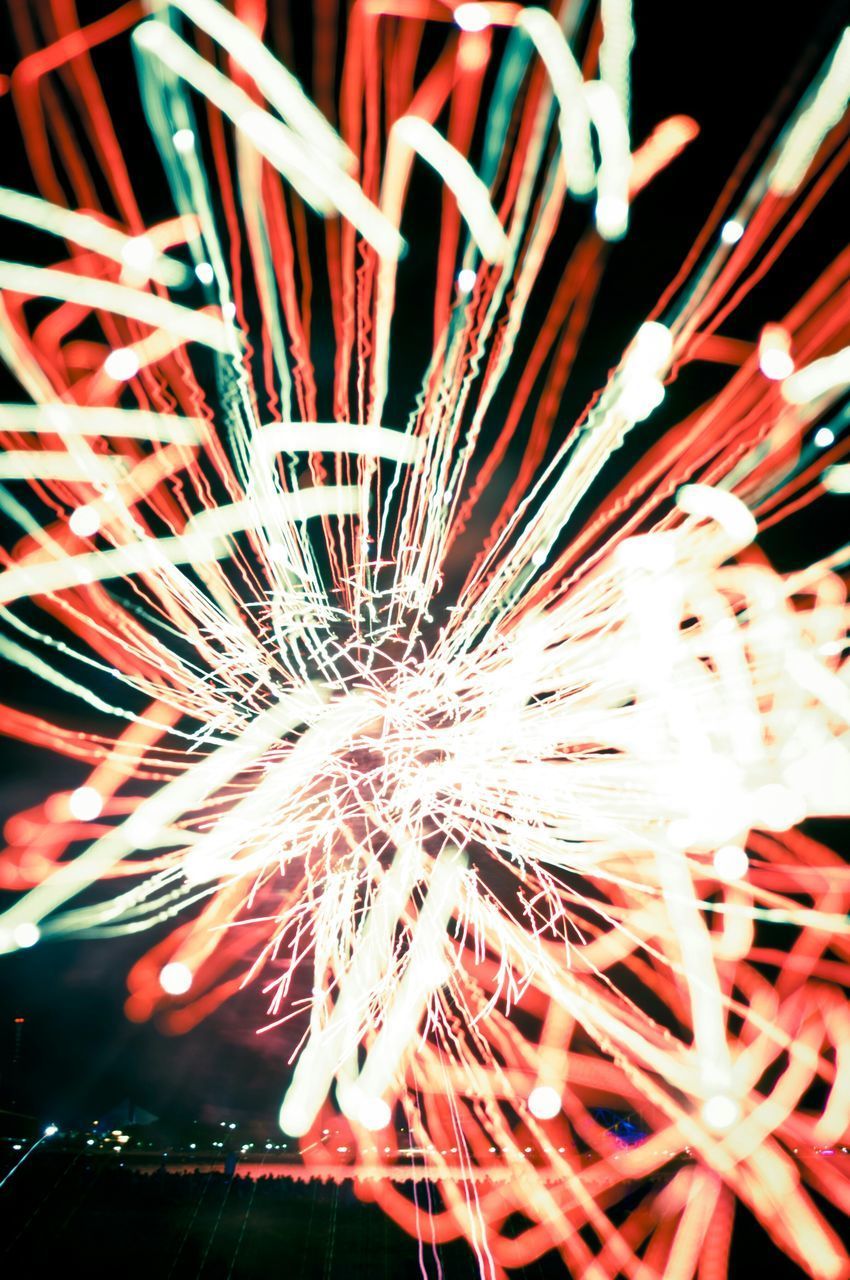 CLOSE-UP OF FIREWORKS DISPLAY