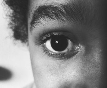 Close-up portrait of man eye