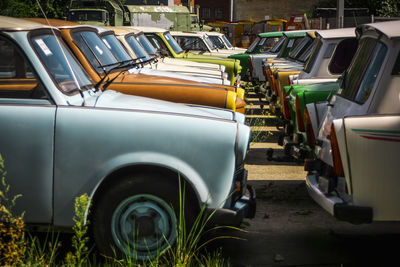 Cars parked in parking lot