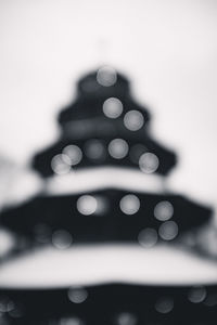 Close-up of defocused lights