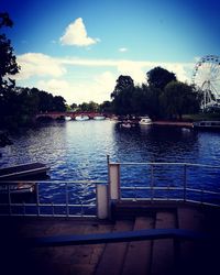 Scenic view of river against sky