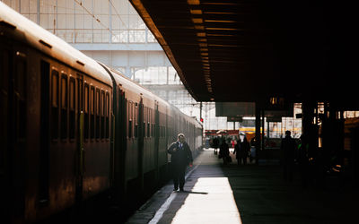 Train at railroad station