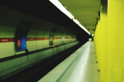 Train at railroad station platform